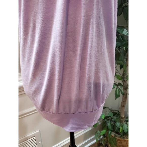 NY & C Women's Purple 100% Rayon Sleeveless Halter Neck Pleated Top Blouse XL - Picture 5 of 14
